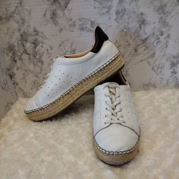 Vince Camuto VC Jinnie Women's Size 9M / 40 EU White Leather Shoe Sneaker &Twine - Picture 6 of 12